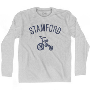Stamford City Tricycle Adult Cotton Long Sleeve T-shirt - Grey Heather Stamford City Tricycle Adult Cotton Long Sleeve T-shirt - Grey Heather