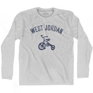 West Jordan City Tricycle Adult Cotton Long Sleeve T-shirt - Grey Heather West Jordan City Tricycle Adult Cotton Long Sleeve T-shirt - Grey Heather