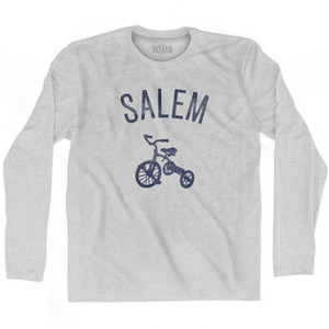 Salem City Tricycle Adult Cotton Long Sleeve T-shirt - Grey Heather