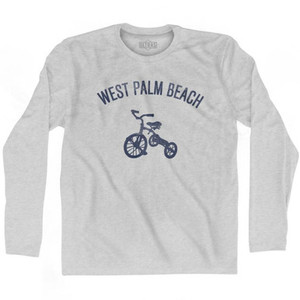 West Palm Beach City Tricycle Adult Cotton Long Sleeve T-shirt - Grey Heather West Palm Beach City Tricycle Adult Cotton Long Sleeve T-shirt - Grey Heather