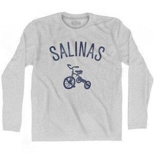Salinas City Tricycle Adult Cotton Long Sleeve T-shirt - Grey Heather Salinas City Tricycle Adult Cotton Long Sleeve T-shirt - Grey Heather