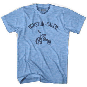 Winston-Salem City Tricycle Adult Tri-Blend T-shirt - Athletic Blue Winston-Salem City Tricycle Adult Tri-Blend T-shirt - Athletic Blue