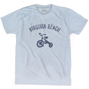 Virginia Beach City Tricycle Adult Tri-Blend T-shirt - Athletic White Virginia Beach City Tricycle Adult Tri-Blend T-shirt - Athletic White