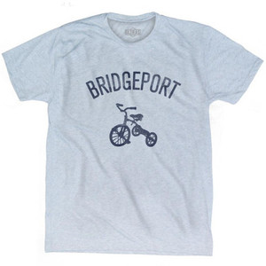 Bridgeport Tricycle Adult Tri-Blend T-shirt - Athletic White