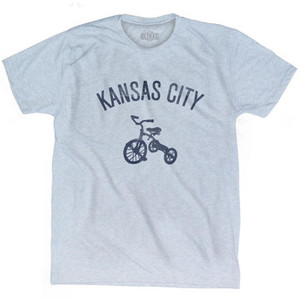 Kansas City Tricycle Adult Tri-Blend T-shirt - Athletic White