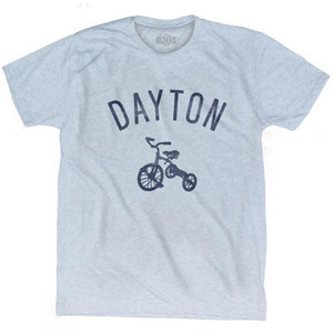 Dayton City Tricycle Adult Tri-Blend T-shirt - Athletic White