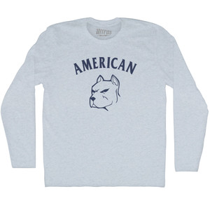 American Bulldog Adult Tri-Blend Long Sleeve T-shirt - Athletic White American Bulldog Adult Tri-Blend Long Sleeve T-shirt - Athletic White