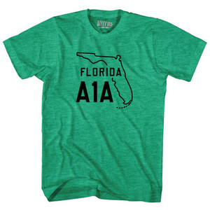 Florida A1A Adult Tri-Blend T-shirt - Athletic Green