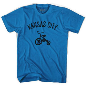 Kansas City Tricycle Adult Cotton T-shirt - Royal