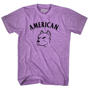American Bulldog Adult Tri-Blend T-shirt - Athletic Purple