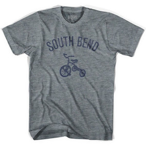 South Bend City Tricycle Adult Tri-Blend V-neck Womens T-shirt - Athletic Grey