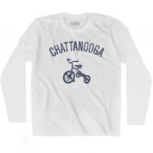Chattanooga Tricycle Adult Cotton Long Sleeve T-shirt - White Chattanooga Tricycle Adult Cotton Long Sleeve T-shirt - White