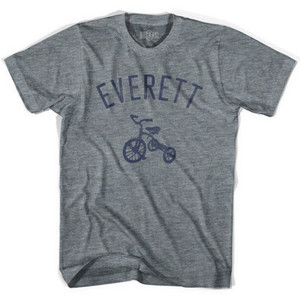 Everett City Tricycle Adult Tri-Blend V-neck Womens T-shirt - Athletic Grey