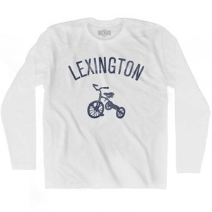 Lexington City Tricycle Adult Cotton Long Sleeve T-shirt - White
