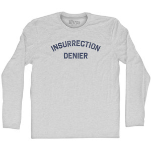 Insurrection Denier Adult Cotton Long Sleeve T-shirt - Grey Heather Insurrection Denier Adult Cotton Long Sleeve T-shirt - Grey Heather