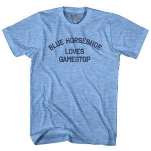 Blue Horseshoe Loves Gamestop Adult Tri-Blend T-Shirt by Ultras Blue Horseshoe Loves Gamestop Adult Tri-Blend T-Shirt by Ultras