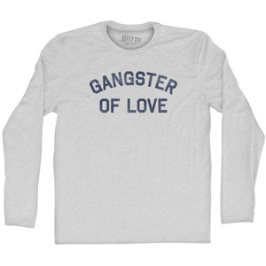 Gangster of Love Adult Cotton Long Sleeve T-shirt - Grey Heather