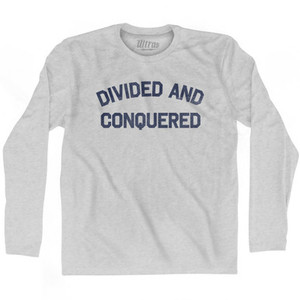 Divided And Conquered Adult Cotton Long Sleeve T-shirt by Ultras Divided And Conquered Adult Cotton Long Sleeve T-shirt by Ultras