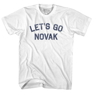 Let's Go Novak Youth Cotton T-shirt - White Let's Go Novak Youth Cotton T-shirt - White