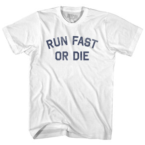 Run Fast Or Die Youth Cotton T-shirt - White