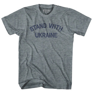 Stand With Ukraine Womens Tri-Blend Junior Cut T-Shirt by Ultras Stand With Ukraine Womens Tri-Blend Junior Cut T-Shirt by Ultras