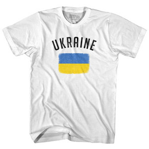 Ukraine Country Flag Heritage Womens Cotton Junior Cut T-Shirt by Ultras