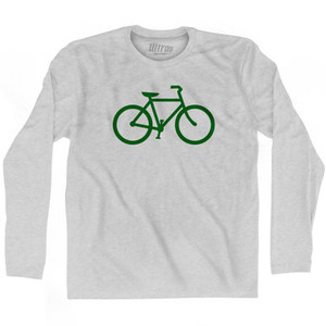 Green Power Bicycle Adult Cotton Long Sleeve T-shirt by Ultras Green Power Bicycle Adult Cotton Long Sleeve T-shirt by Ultras