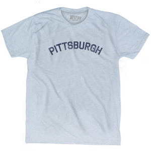 Pittsburgh Adult Tri-Blend T-shirt - Athletic White