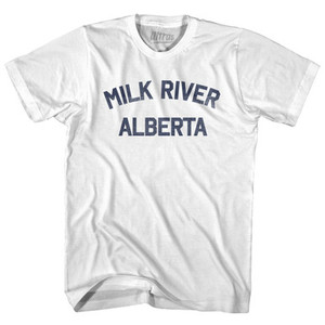 Milk River Alberta Adult Cotton T-shirt - White