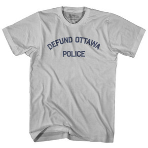 Defund Ottawa Police Adult Cotton T-shirt - Cool Grey Defund Ottawa Police Adult Cotton T-shirt - Cool Grey