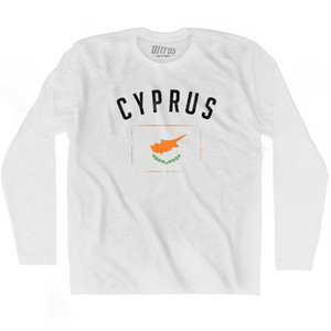 Cyprus Country Flag Heritage Adult Cotton Long Sleeve T-Shirt by Ultras Cyprus Country Flag Heritage Adult Cotton Long Sleeve T-Shirt by Ultras