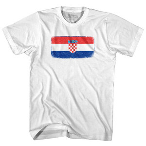 Croatia Country Flag Adult Cotton T-Shirt by Ultras