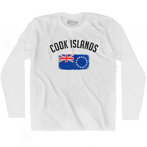 Cook Islands Country Flag Heritage Adult Cotton Long Sleeve T-Shirt by Ultras Cook Islands Country Flag Heritage Adult Cotton Long Sleeve T-Shirt by Ultras