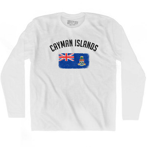 Cayman Islands Country Flag Heritage Adult Cotton Long Sleeve T-Shirt by Ultras Cayman Islands Country Flag Heritage Adult Cotton Long Sleeve T-Shirt by Ultras