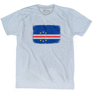 Cape Verde Country Flag Adult Tri-Blend T-Shirt by Ultras