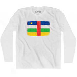 Central African Republic Country Flag Adult Cotton Long Sleeve T-Shirt by Ultras