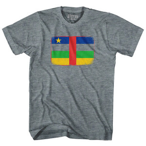 Central African Republic Country Flag Adult Tri-Blend T-Shirt by Ultras