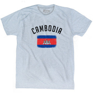 Cambodia Country Flag Heritage Adult Tri-Blend T-Shirt by Ultras Cambodia Country Flag Heritage Adult Tri-Blend T-Shirt by Ultras
