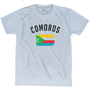 Comoros Country Flag Heritage Adult Tri-Blend T-Shirt by Ultras Comoros Country Flag Heritage Adult Tri-Blend T-Shirt by Ultras