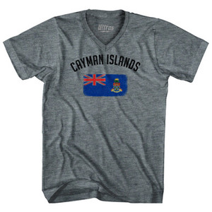 Cayman Islands Country Flag Heritage Adult Tri-Blend V-Neck T-Shirt by Ultras Cayman Islands Country Flag Heritage Adult Tri-Blend V-Neck T-Shirt by Ultras