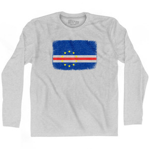 Cape Verde Country Flag Adult Cotton Long Sleeve T-Shirt by Ultras