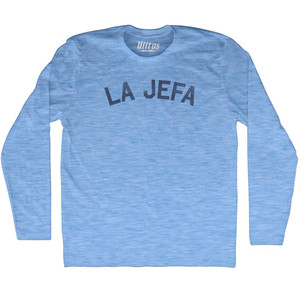 La Jefa Adult Tri-Blend Long Sleeve T-shirt - Athletic Blue