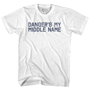 Danger's My Middle Name Youth Cotton T-shirt - White Danger's My Middle Name Youth Cotton T-shirt - White