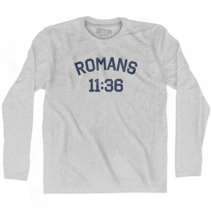 Romans 11 36 Adult Cotton Long Sleeve T-Shirt by Ultras