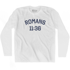Romans 11 36 Adult Cotton Long Sleeve T-Shirt by Ultras