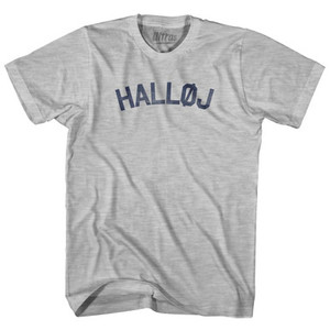 Halloj - Hello In Danish Youth Cotton T-shirt - Grey Heather Halloj - Hello In Danish Youth Cotton T-shirt - Grey Heather