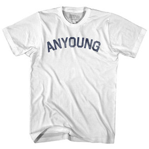 Anyoung - Hello In Korean Womens Cotton Junior Cut T-Shirt - White Anyoung - Hello In Korean Womens Cotton Junior Cut T-Shirt - White