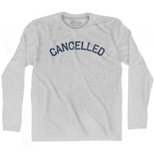 Cancelled Adult Cotton Long Sleeve T-shirt - Grey Heather