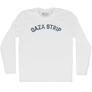 Gaza Strip Adult Cotton Long Sleeve T-shirt - White