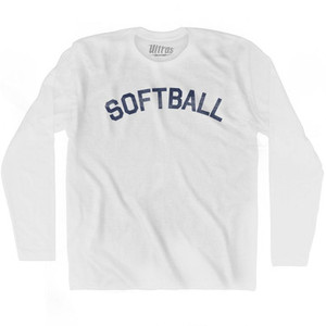 Softball Adult Cotton Long Sleeve T-Shirt by Ultras
